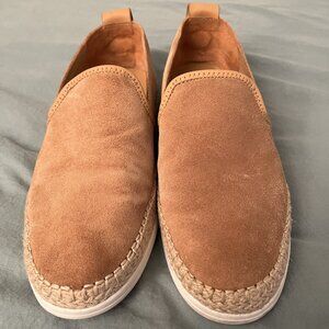 Vince Silas Roasted Cashew Coco Sport Suede Espadrille Loafers, Size US 8 Women